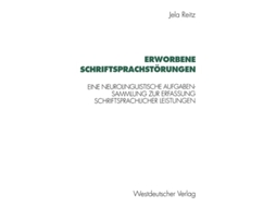 Livro Erworbene Schriftsprachstorungen De Jela Reitz (alemão)