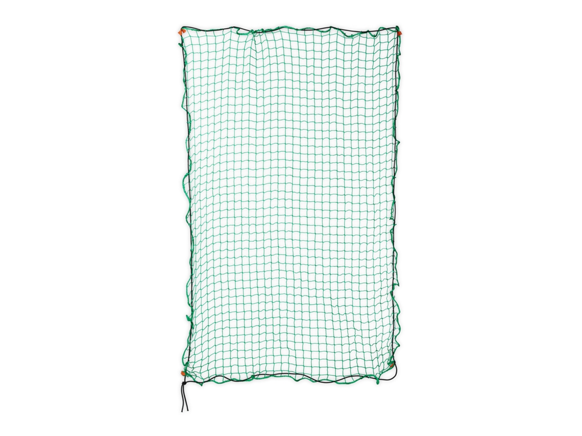 Rede De Segurança Para Reboque Relaxdays, 1,5 X 2,2 M, Com 6 Ganchos, Marcações Nos Cantos, Corda Elástica, Verde