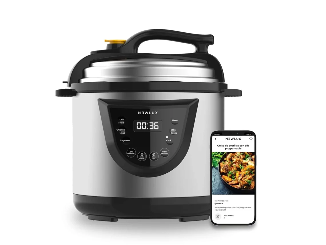 Panela de Pressão Elétrica NEWLUX Chef Pot V110 6L (1000 W)