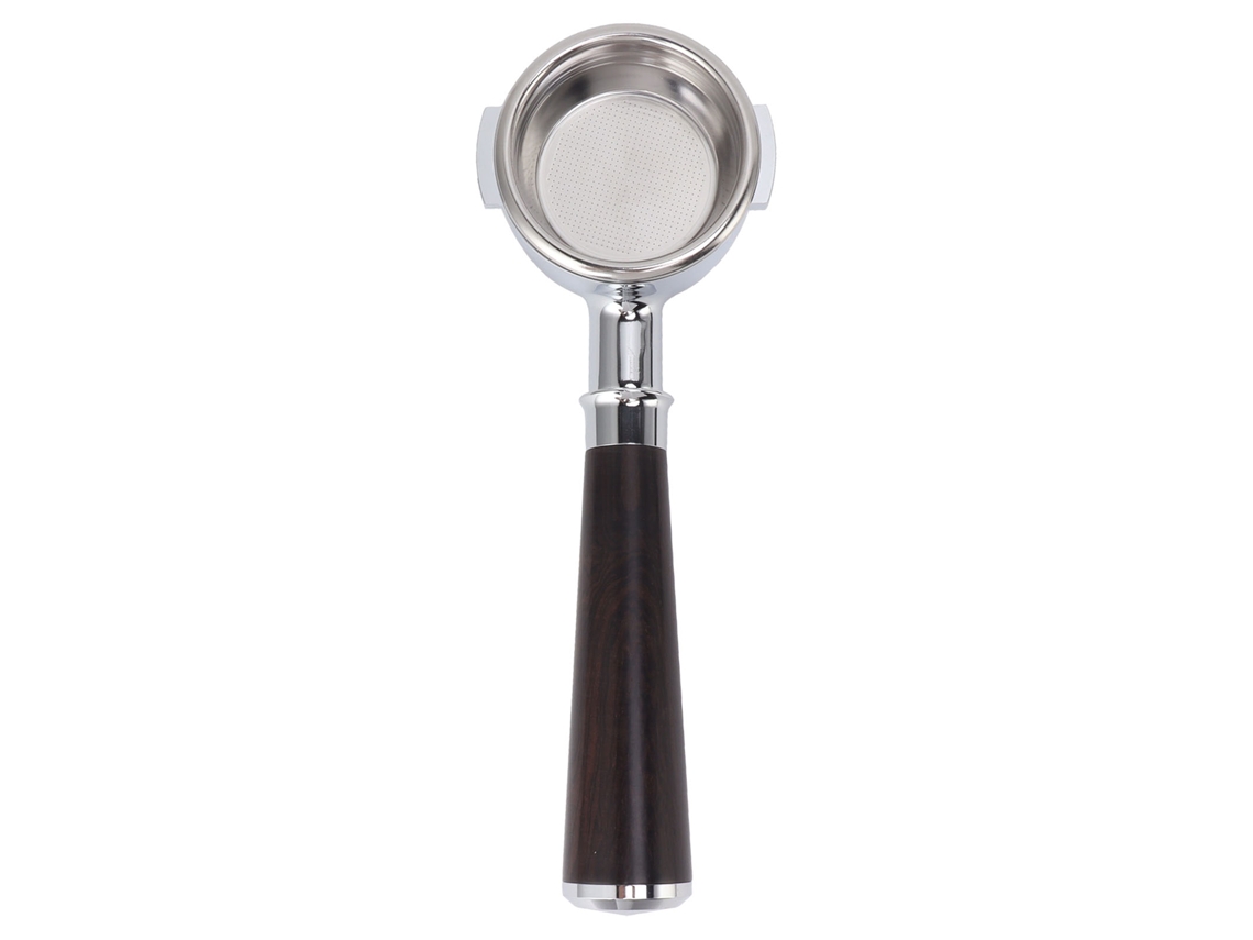 Portafiltro Sem Fundo 58mm Liga de Alumínio com 2 Alças e Cesto de Filtro com Cabo de Sândalo