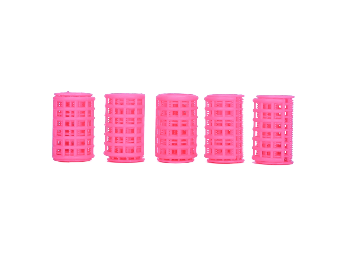 5pcs Rodas De Cabelo Plásticas Com Aderência Automática Para Penteados Sem Danos E Cachos Naturais