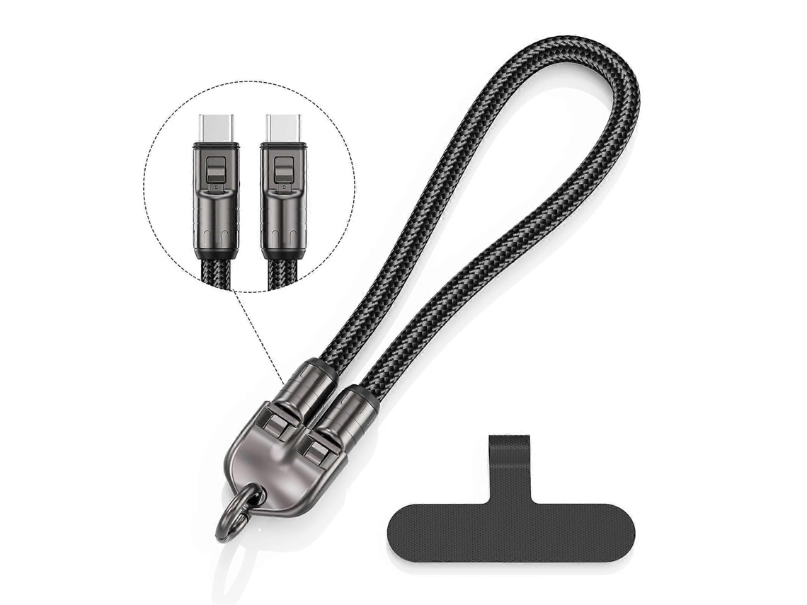 Lurelia Cabo De Carregamento Rápido Usb C 240 W 2 Em 1 Para Telemóvel, Cabo De Dados E Carregador Para Smartphones Android E Iphone