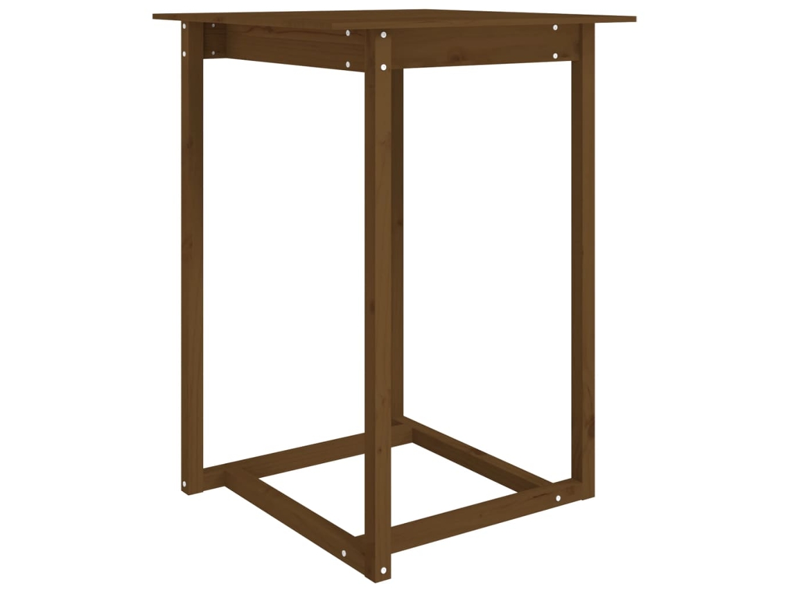 Mesa de Bar 80x80x110 Cm Pinho Maciço Castanho Mel MAISON EXCLUSIVE
