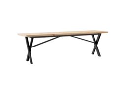Estrutura de mesa de centro em Pinho/Aço X 160x40x45,5cm EXCLUSIVO DA MAISON