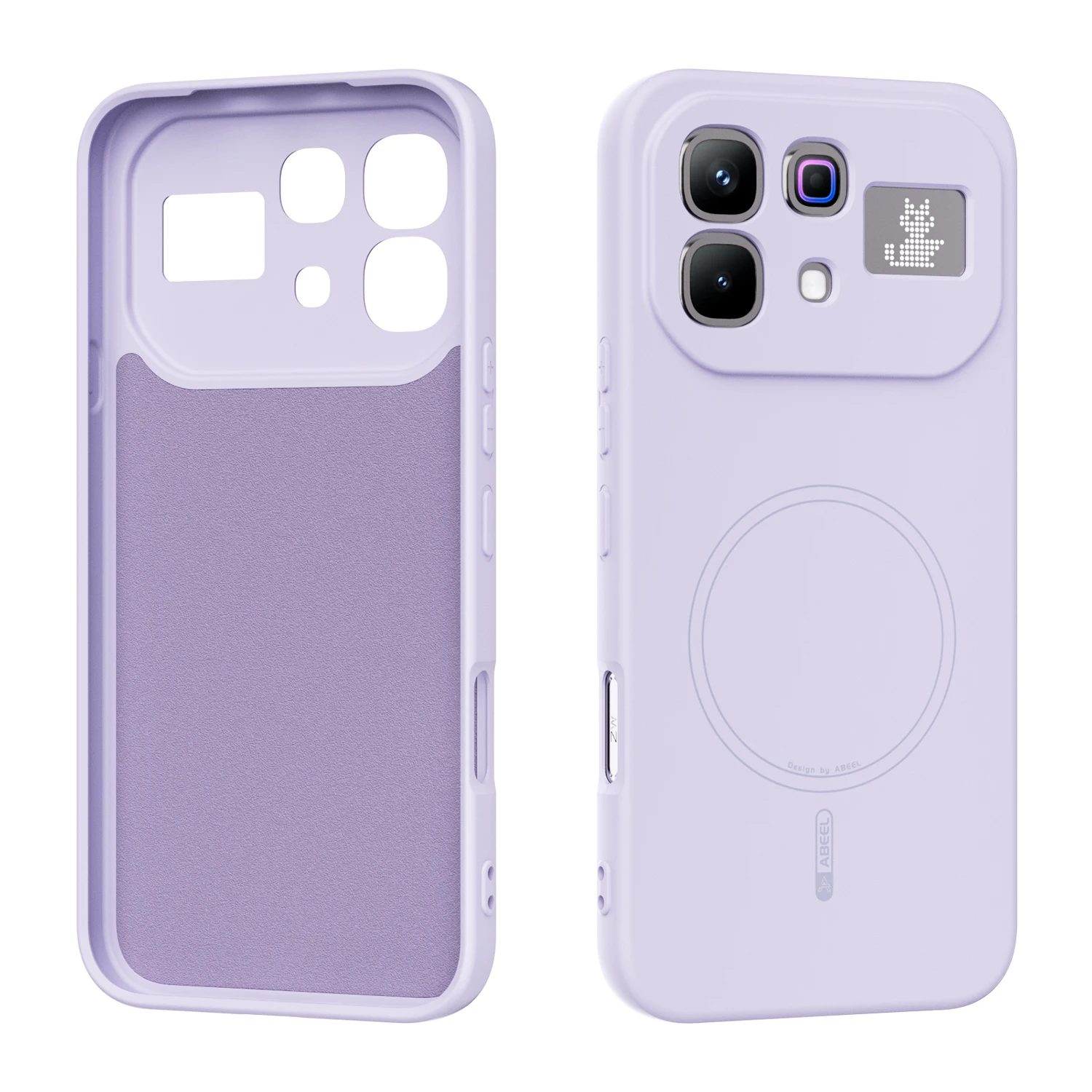 (roxo Infinix Note 60) Capa Protetora Magnética De Silicone Líquido, Resistente A Impactos.