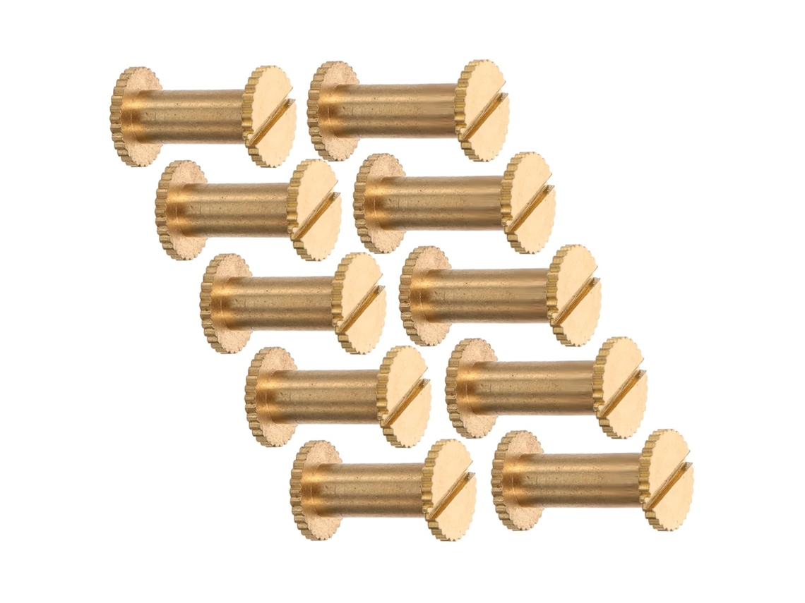 Conjunto Com 10 Parafusos, Rebites E Fixadores Multiuso Para Couro.