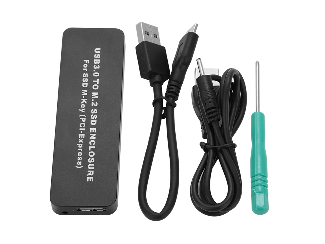 Enclosure De Ssd Black Usb 3.0 Para M.2 Ngff Sata/pci-e, Caixa De Disco Rígido Portátil