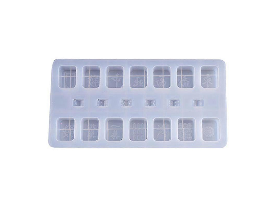 Molde De Silicone Criativo Em Formato De Mahjong Para Resina Epóxi Cristal Decoração De Bolos Unidade Treze