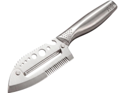 Descascador Julienne 7em 1 Para Legumes Com Escamador De Peixe, Aço Inoxidável De Qualidade Alimentar, Prateado, 0, 08 Polegadas
