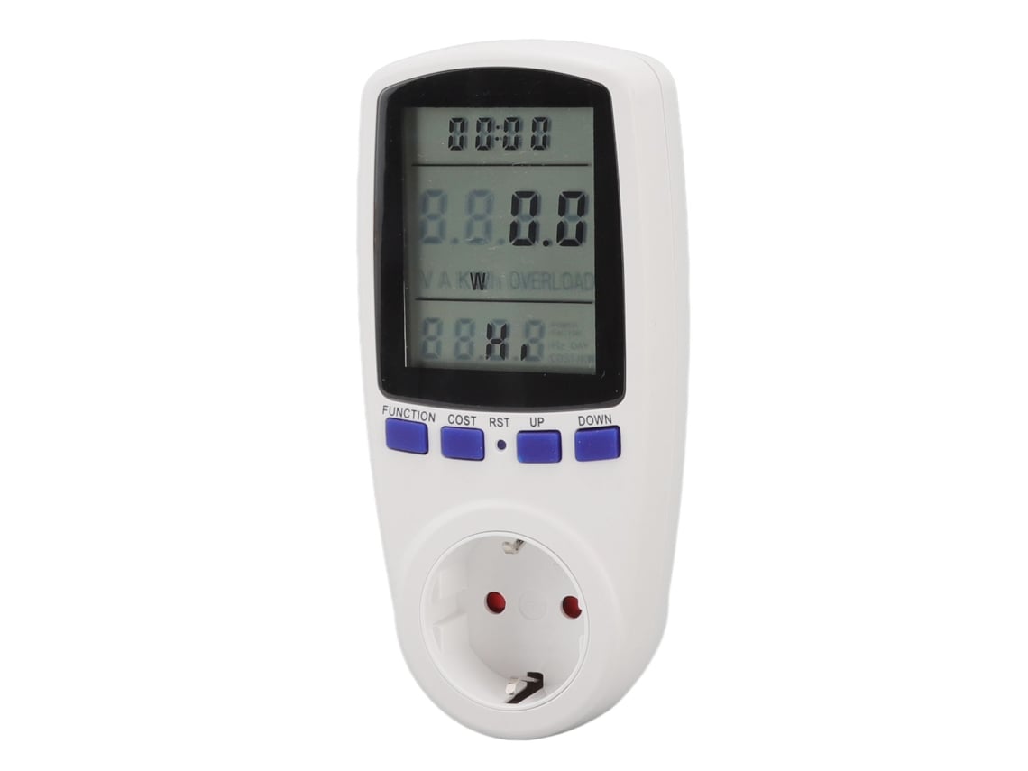 Medidor de watt com tela lcd e proteção contra sobrecarga monitor de consumo elétrico abs | S/MARCA