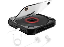 Leitor De Cd Portátil Com Bluetooth E Fones Ouvido