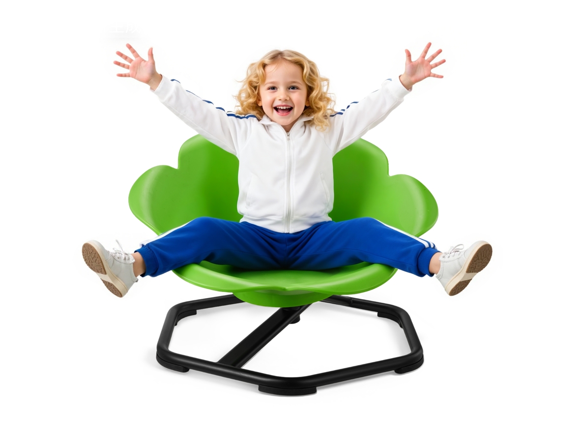 Cadeira Giratória Infantil Sensorial Cilíndrica Verde 620 X 620 X 470 Mm Vevor