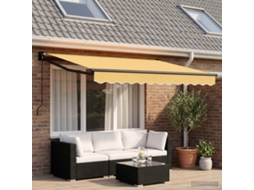 Vidaxl Toldo Retrátil Areia 3,5 X 2,5 M 100% Poliéster E Alumínio