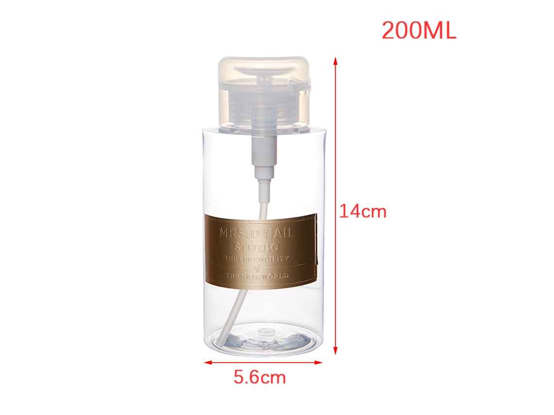 Frasco de Esmalte Reutilizável com Bomba Dosadora e Acessórios para Unhas. MDUG (200ml)