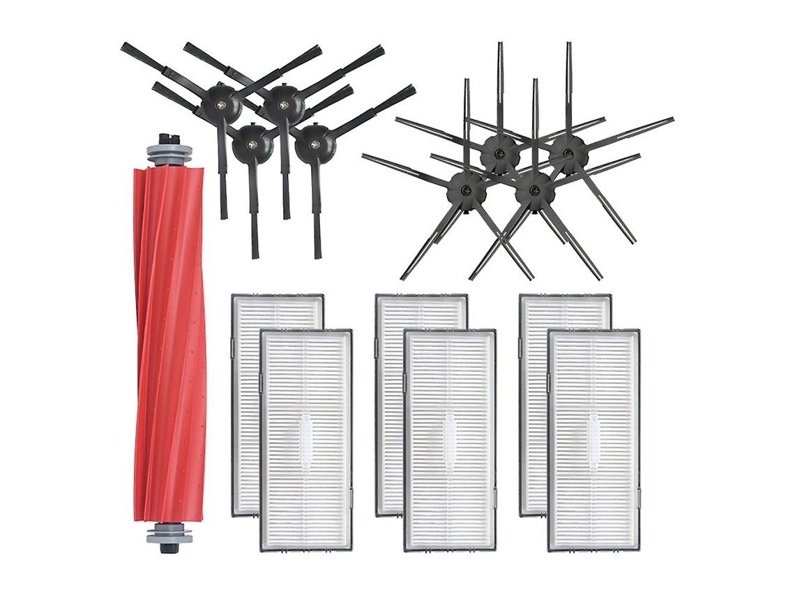 Kit de Acessórios com 15 Peças para Filtro Roborock Hepa Escova Lateral Principal