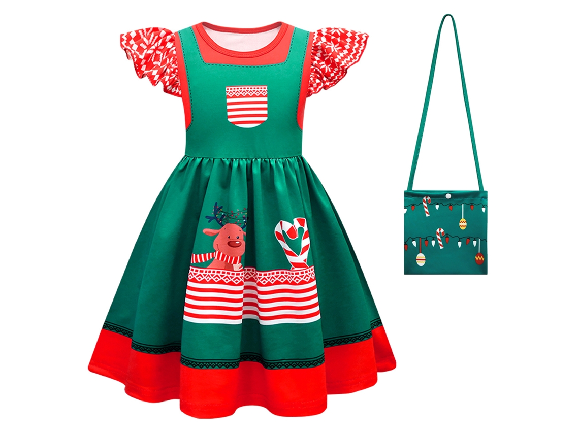 Trajes de Natal Cosplay Conjunto de Vestido Infantil 100