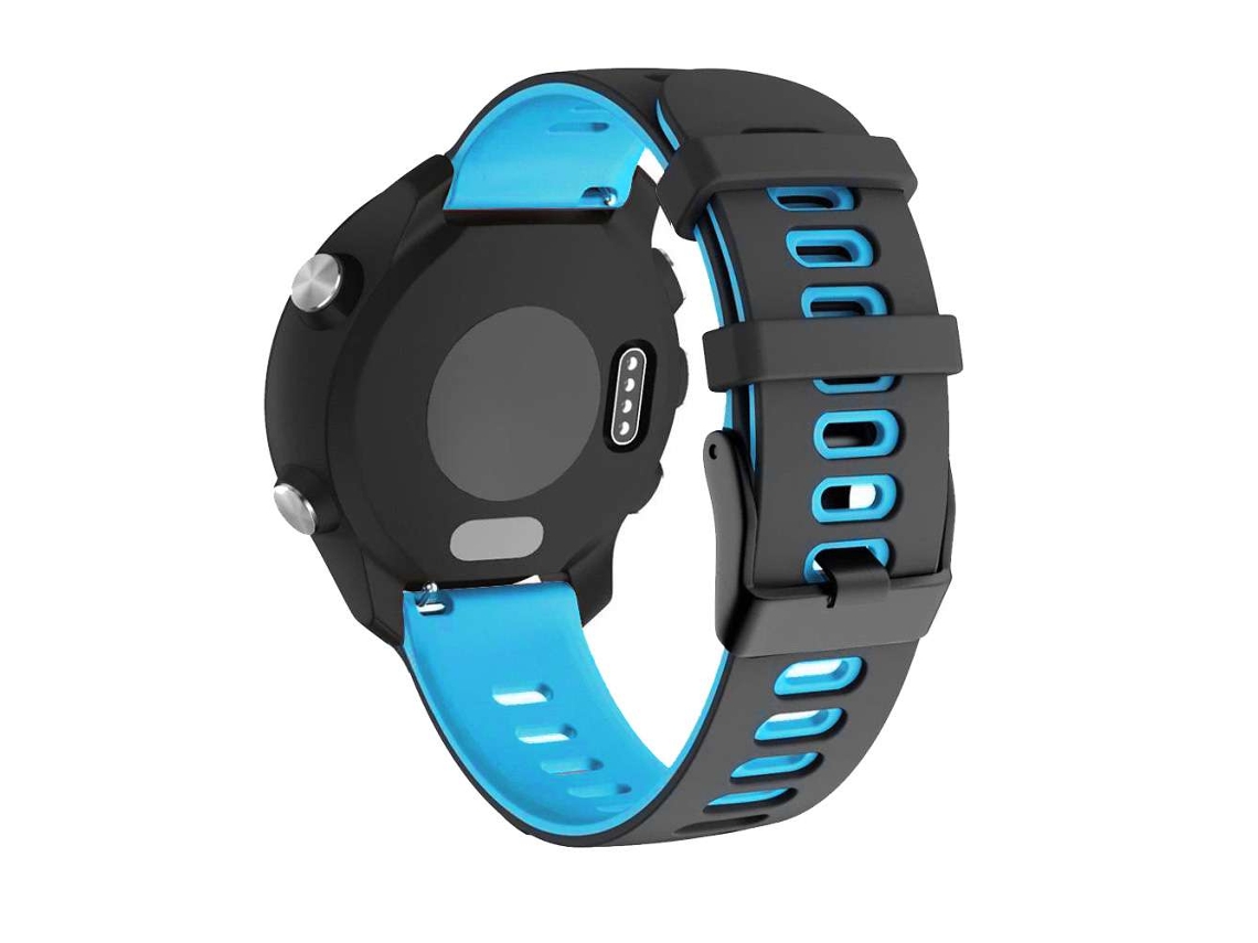 Bracelete Pioneer para Garmin Instinct Solar Camo Edition Preto e Azul Claro