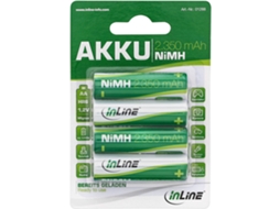 01288 Pilha Bateria Recarregável Aa Hidreto Metálico De Níquel Inline