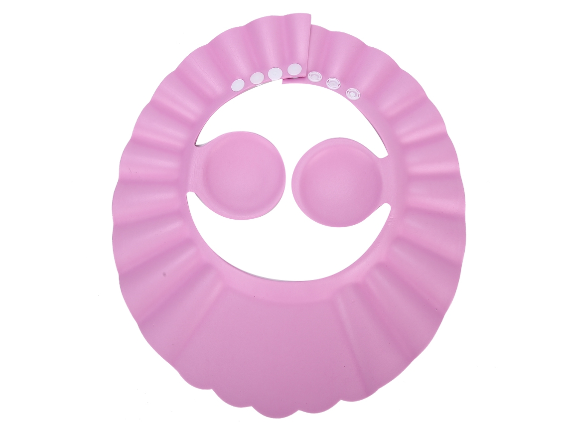 2026 sombrero de Baño Silicona para Bebé Con Protección de Oídos Y Cabello, Gorro Anti goteo para Shampoo, Rosa