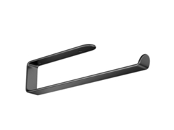 Porta Servilletas de Pared Negro, 295 Mm, Aluminio Espacial, Instalación Sin Taladrar o Perforada, Cocina Y Baño