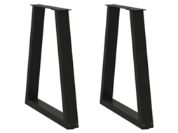 Dining Table Leg, Dining Table Legs Vidaxl Preto Aço (60 X (72-73.3) Cm)
