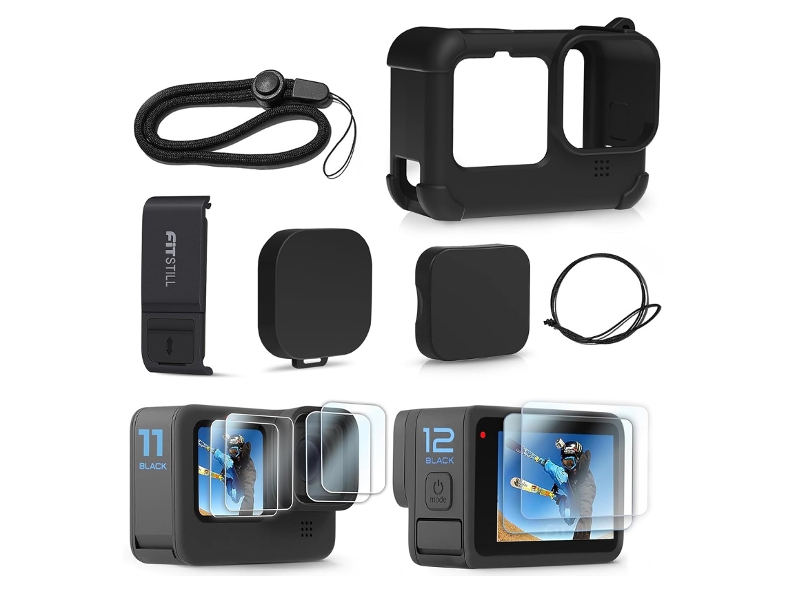 Lurelia Kit De Hero 12 11 10 9, Capa Silicone Preta Com Proteção