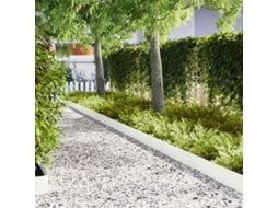 Vidaxl Acabamento Para Gramado 20 Unid. 100 X 0.05 X 20 Cm Branco