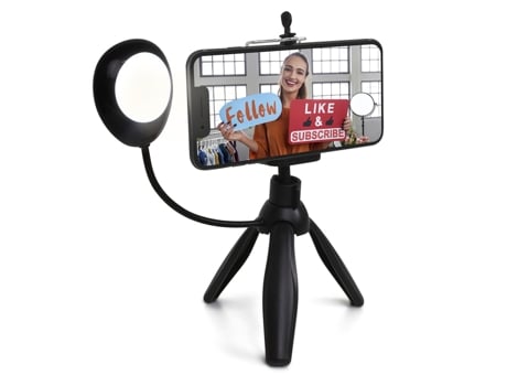 Tripé para Smartphone com Luz para Selfies Studio Creation Contenu Helix