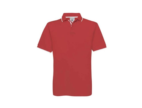 Polo Unissexo para Desporto B&C Safran Vermelho (M)