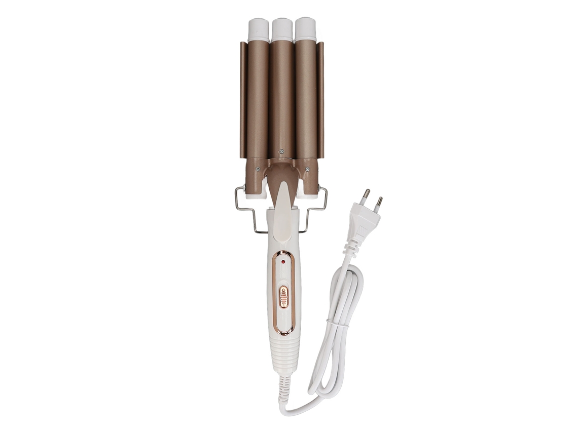 Pente De Cachos Com 3 Barris Wavy Ceramic Aquecimento Seco E Molhado 100‑240v Plugue Eu