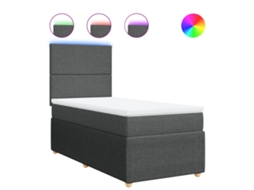 Box Spring Bed, Box Spring Beds Vidaxl Cinzeto Tecido (90 X 200 Cm)