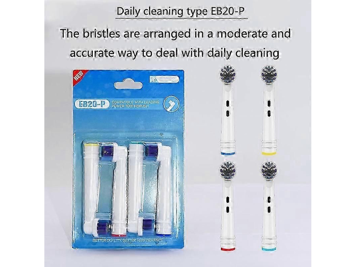 Conjunto De 4 Cabeças De Escova De Dentes Elétrica Oral-b Para Substituição, Garantindo Higiene E Limpeza.
