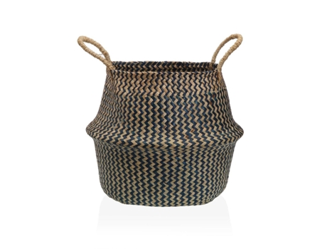 Cesta Decorativa Versa Azul Algas marinhas Ø 28 cm