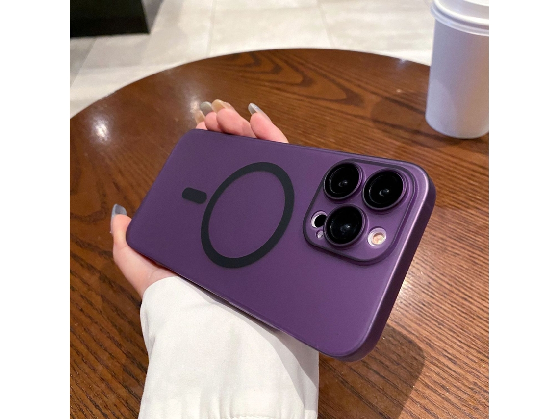 Capa Para Iphone 17 Pro Max Roxa, Abertura Ultrafina, Magnética, Cobertura Total.