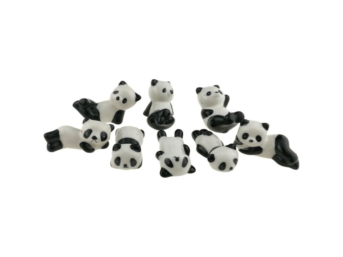 Portavasos De Cerâmica Branco E Preto Em Forma De Panda Para Decoração Doméstica E Uso Cotidiano