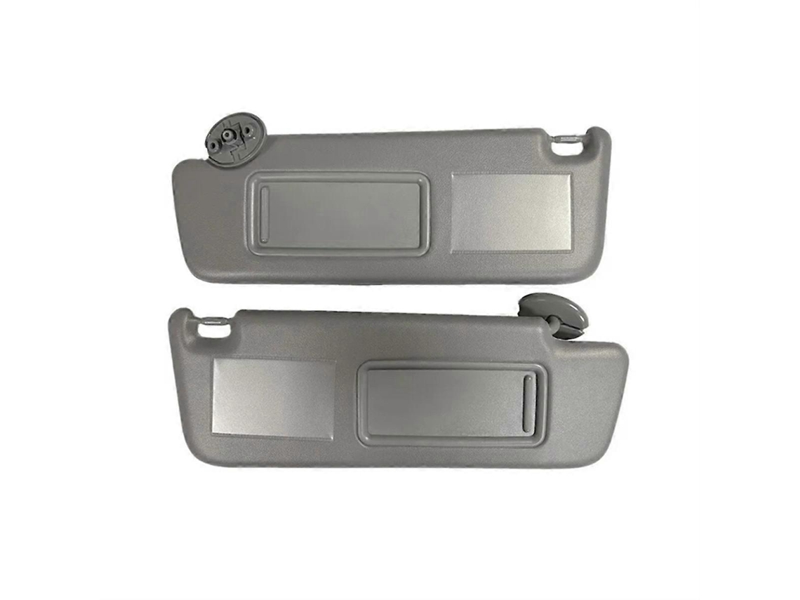 1 Par De Viseiras Solares Cinza Com Espelho E Lâmpada Led Para Prado 120 2003-2009 74310-6a020-b1 74320-6a020-b1 74320-60850-b1