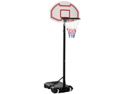 Quadro De Basquete Infantil Ajustável Em Altura 194-249cm,móvel,enchimento Com Água,pe E Aço,preto,para Jardim E Playground