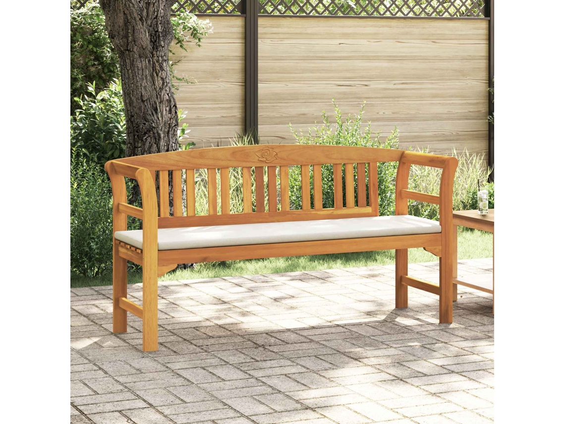 Vidaxl Banco De Rosa Natural 157 X 46 X 82,5 Cm
