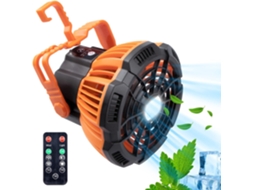 Ventilador De Camping Com Lanterna Led, Ventilador De Teto Portátil Com Gancho, Lanterna Led, Recarregável, Portátil, Gancho, Controle Remoto