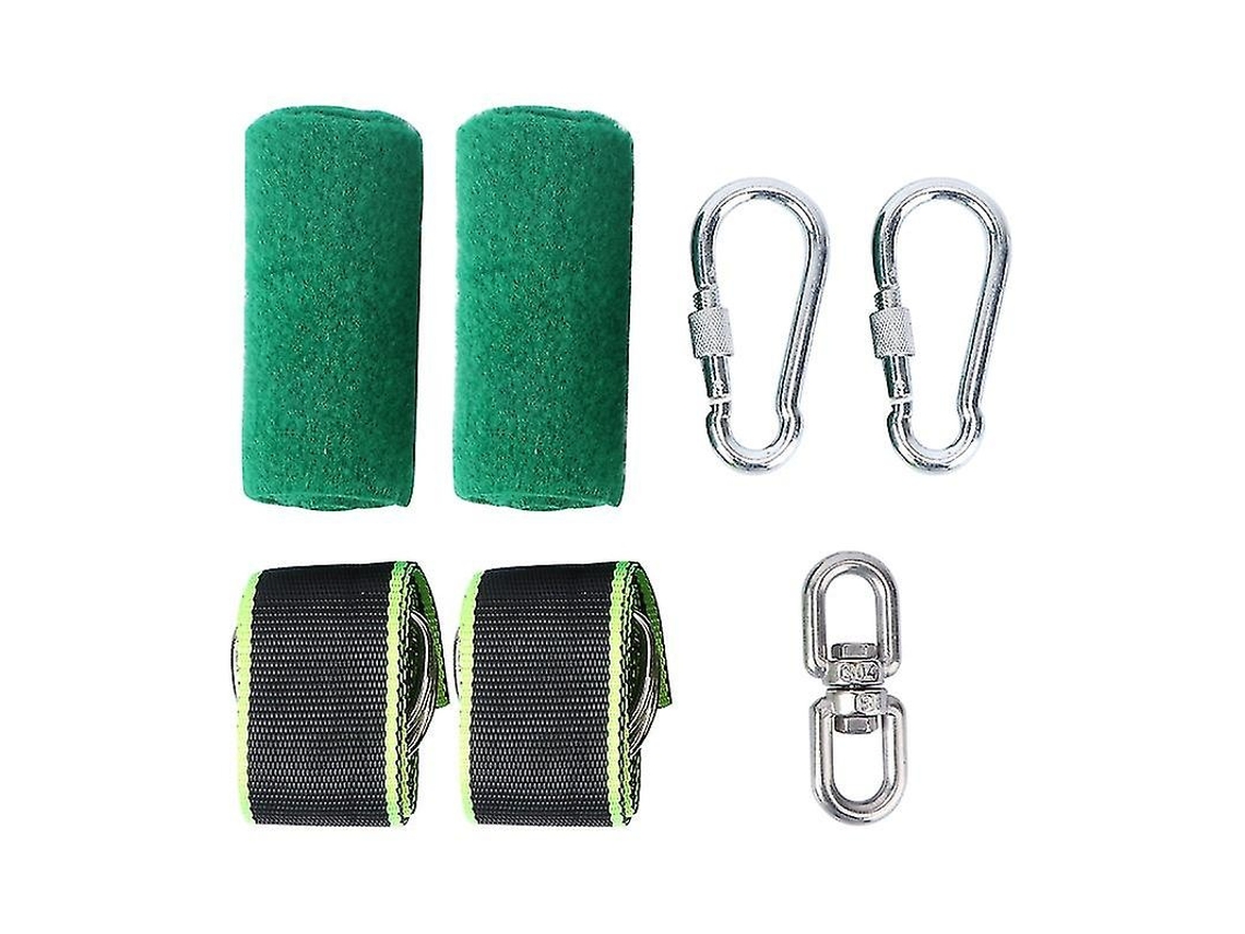 Kit De Suspensão Lurelia Para Rede E Baloiço Com 1000 Kg, 2 Mosquetões, 60,00x12,00x1,00 Cm Em Nylon