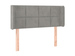 Cabeceira de Cama com Abas Veludo Cinzento Claro MAISON EXCLUSIVE (83x16x78 cm)