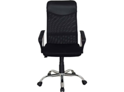 Cadeira de Escritório Executiva MITSAI Roma II Preto (Outlet Grade A - Braços Fixos - Malha)