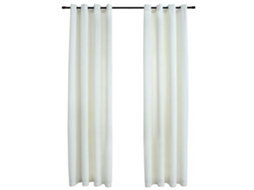 Maison Exclusive - Cortinas Blackout Com Argolas 2 Pcs 140x245 Cm Veludo Creme