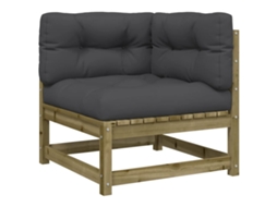 Conjunto 1 Sofá De Jardim Vidaxl Marrom Madeira De Pinho Impregnada (70 X 70 X 67 Cm)