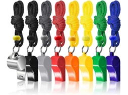 Conjunto De 8 Apitos Acsergery Para Presente, Apito Árbitro Com Cordão, Apitos Para Crianças.