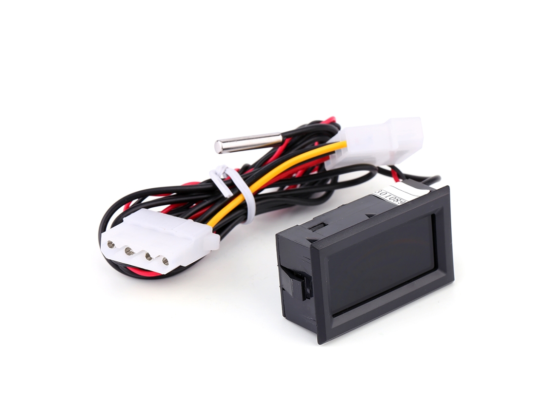 Termômetro Digital Dc 5v 25v 50°c 70°c, Sonda Pc Car, Azul, Cor Conforme Produto Luz Dourada
