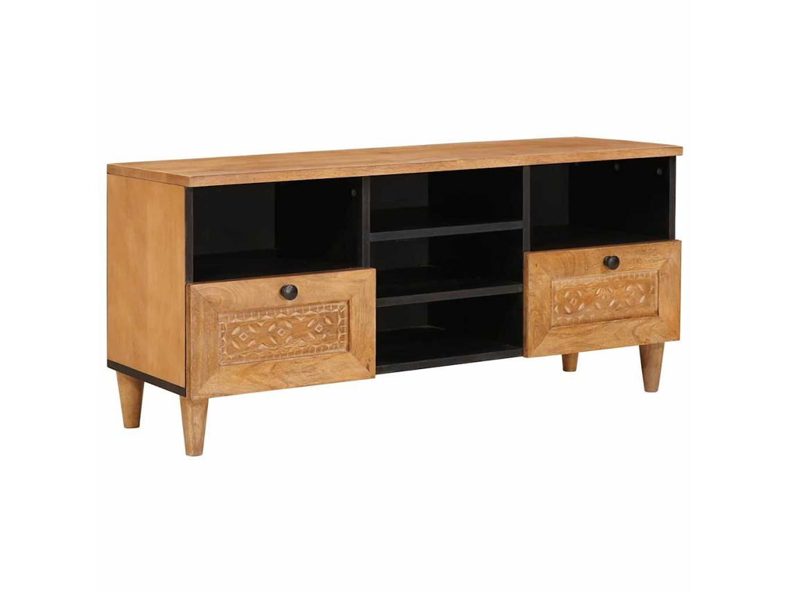 Vidaxl Gabinete Para Tv 100 X 33 X 46 Cm Madeira De Manga Maciça