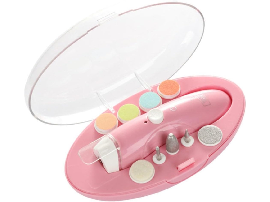 Kit De Manicure Profissional Portátil 9 Em 1 Com Broca Para Unhas E Resina Abs - Rosa