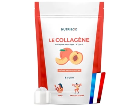 Nutri-Co Colágeno Marinho Tipo I e II Sabor Pêssego 190 gNutri&Co