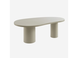 Mesa Jantar com Estrutura de Madeira, 8 Lugares, Bege Doce